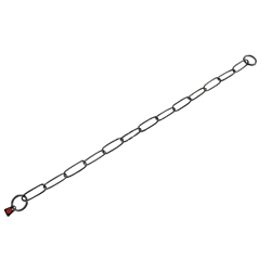 Collare in Acciaio Inox Nero Brunito-57cm