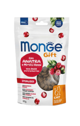 Monge Gift Sterilised Gatto con Anatra e Mirtilli Rossi-60gr