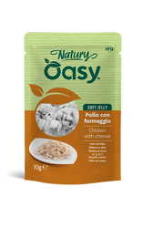 Oasy Wet Cat Natury Soft Jelly - Pollo Con Formaggio - 70 g