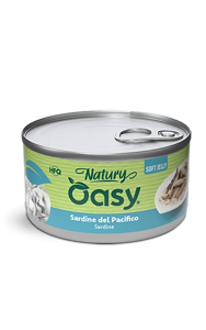 Oasy Wet Cat Natury Soft Jelly, Sardine del Pacifico, 150 g