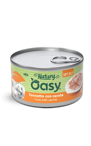 Oasy Wet Cat Natury Soft Jelly, Tonnetto Con Carote, 150 g