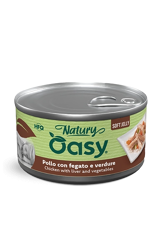 Oasy Wet Dog Natury Soft Jelly - Pollo con Fegato e Verdure - 150 g