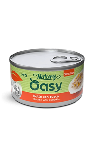Oasy Wet Cat Natury Soft Jelly, Pollo con Zucca, 150 g