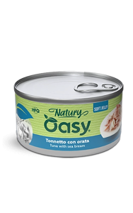 Oasy Wet Cat Natury Soft Jelly, Tonnetto Con Orata, 150 g
