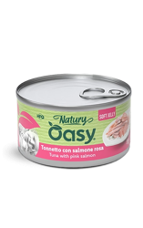 Oasy Wet Cat Natury Soft Jelly - Tonnetto con Salmone Roso - 85 g