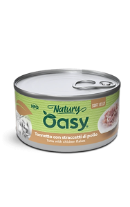Oasy Wet Cat Natury Soft Jelly, Tonnetto con Straccetti di Pollo, 150 g