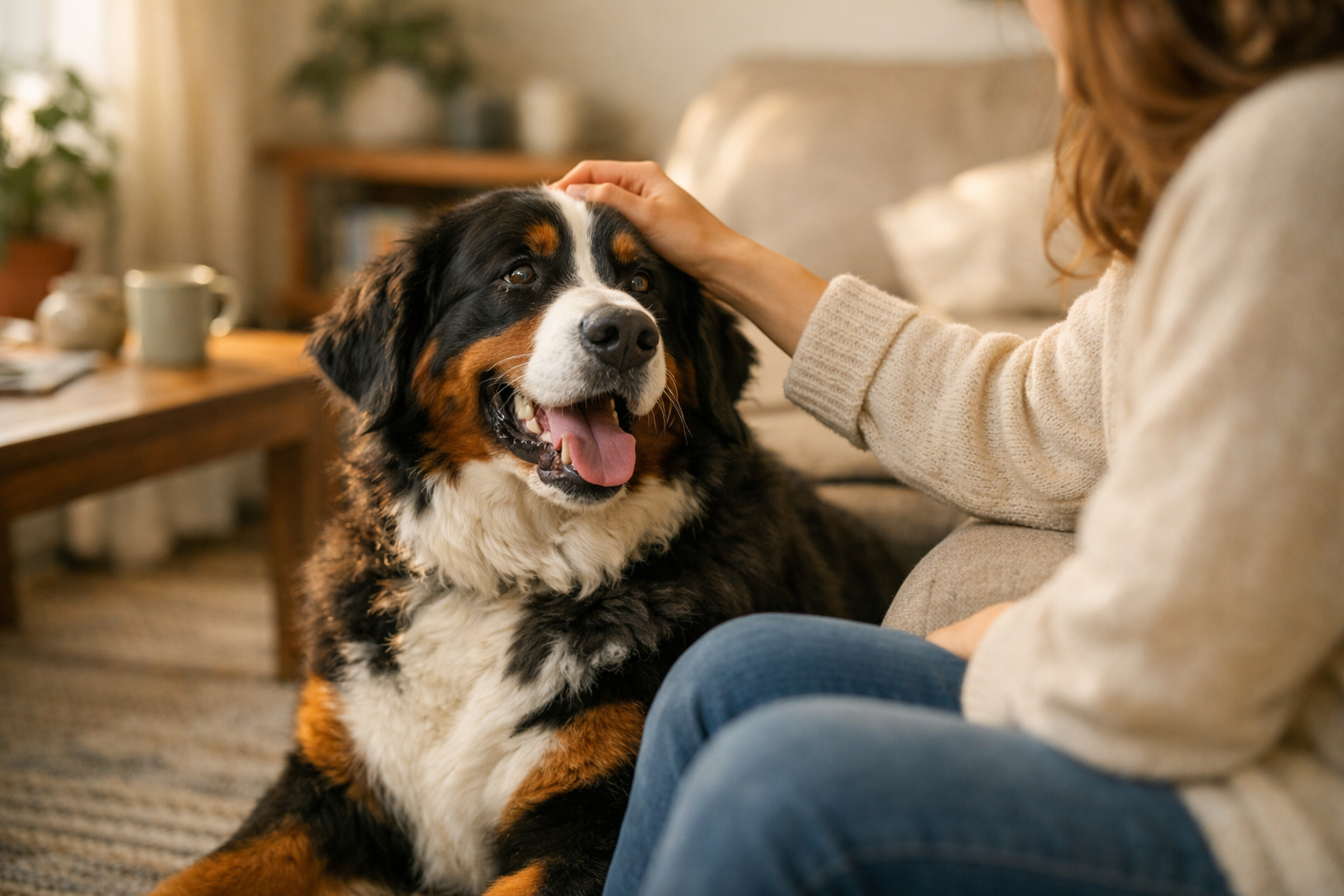 Cane felice mentre mangia Forza10 Maintenance in un ambiente accogliente